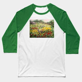 Susan's Field Wildflowers in Bloom Baseball T-Shirt